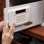 Woman Hand Opened A Safe, Close Up , Open